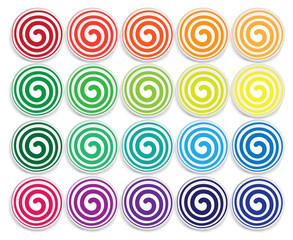 Colorful spirals abstract background