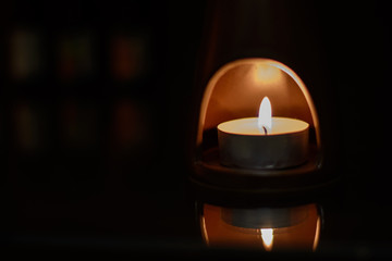 Aroma therapy with burning candle