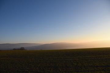 Fototapeta premium Abendlicht im Dezember