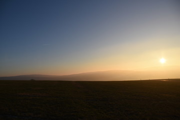 Sonne an einem Dezember Nachmittag