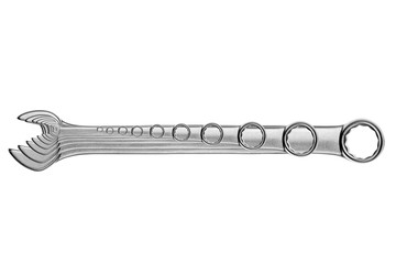 Set open box wrench spanner.