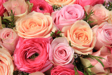 Pink rose bridal bouquet