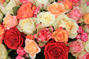 Multicolored bridal bouquet