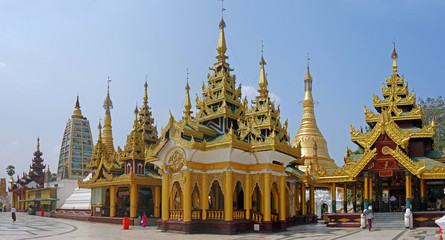 Shwedagon Pagoda, Yangon, Myanmar.