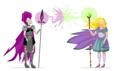 good el wizard vs dark evil villain females