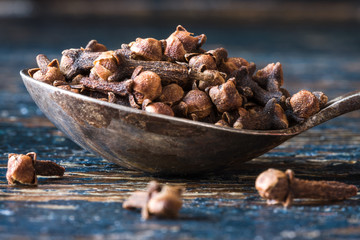 Whole Cloves on a Vintage Spoon