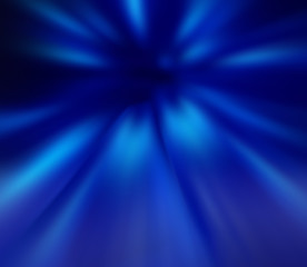 Bright blue rays of light on a dark background