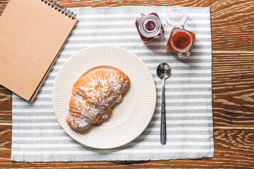 French baked bagel for light luncheon