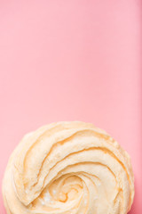 Bright orange zephyr at pink background