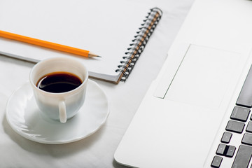 Cup of coffee at working place