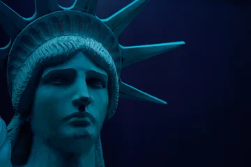 Sheer curtains Statue of liberty Dark Liberty