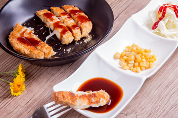 Cheese pork cutlet - Korean food