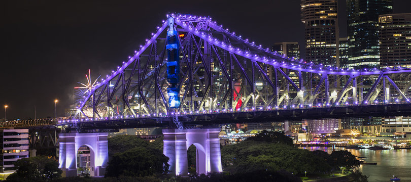 Story Bridge on New Years Eve 2016 in Brisbane