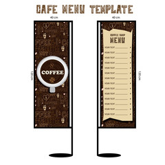 menu cafe template banner flag