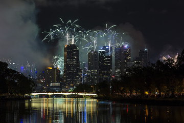 Melbourne 2017 New Year fireworks