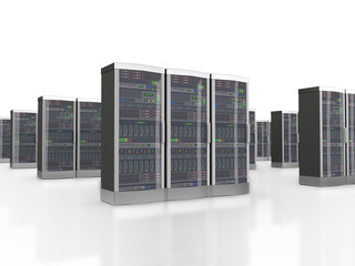 3d set of data servers in datacenter