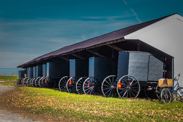Old Order Amish Mennonite Buggy Shed