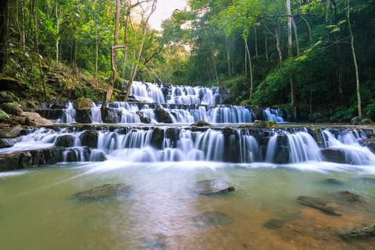 Waterfall in Namtok Samlan National Park, Saraburi, Thailand