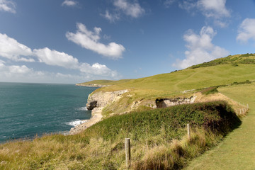 Dorset coastal path near Dancing Ledge