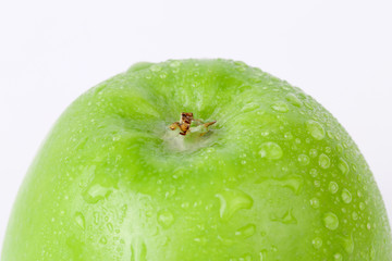 Closeup of f resh apple on the white background