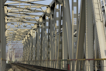 Railway bridge - View forward the inside of the railway bridge