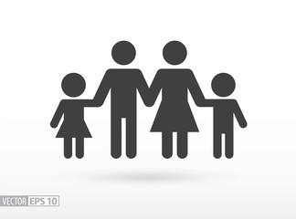 Family flat icon. Sign Family