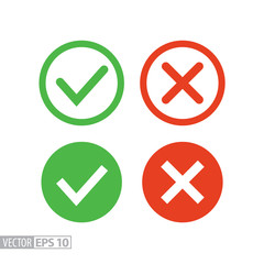 Confirm and deny flat icon. Vector logo for web design, mobile and infographics