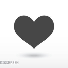 Heart flat Icon. Sign heart. Vector logo for web design, mobile and infographics
