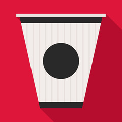 Coffee glass icon. Flat illustration of coffee glass vector icon for web