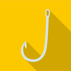 Hook icon. Flat illustration of hook vector icon for web