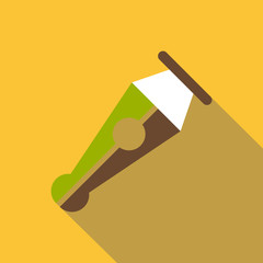 Pen icon. Flat illustration of pen vector icon for web