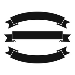 Ribbons icon. Simple illustration of ribbons vector icon for web