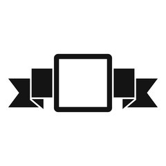 Small square banner icon. Simple illustration of small square banner vector icon for web