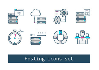 Set of Hosting Icons