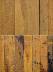 Wood texture. set. Lining boards wall. Wooden background. pattern. Showing growth rings