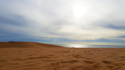 Fototapeta na wymiar Gold Sand Dunes Mui Ne