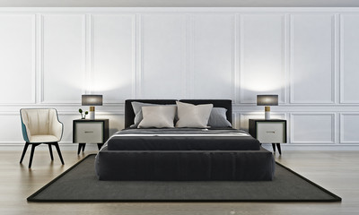The interior design of white bedroom