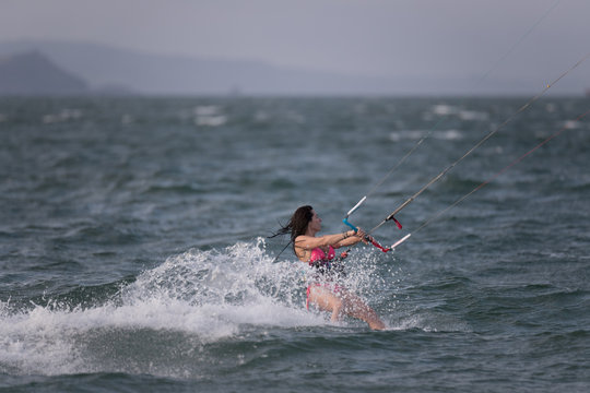 kitesurfing girl