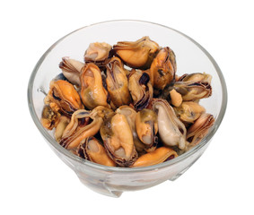 Marinated mussel isolated