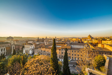Fototapeta na wymiar Panoramic view of Rome, Italy