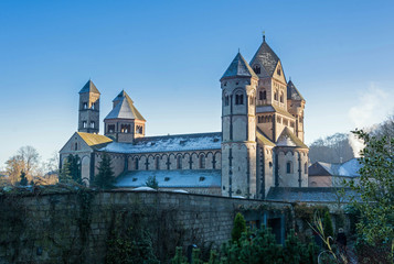 old monastery in morning sunlight