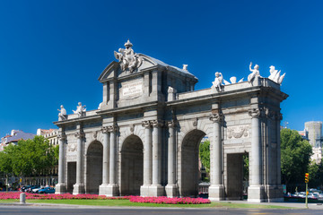 Puerta de Alcala in central Madrid, Spain