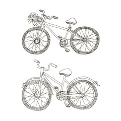 Vector sketchy two bycicles