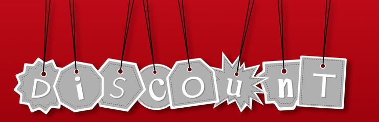 Concept of discount label for sales promotion