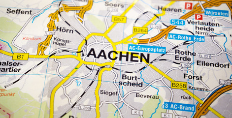 Aachen auf Landkarte