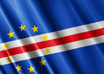 Cape Verde waving flag close