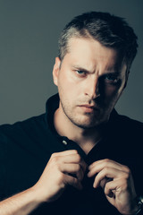 sexy handsome man in shirt