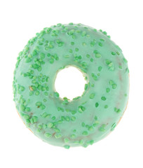 Delicious donut on white background