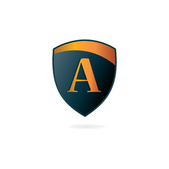 Initial Letter A Shield Logo Design