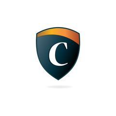 Initial Letter C Shield Logo Design